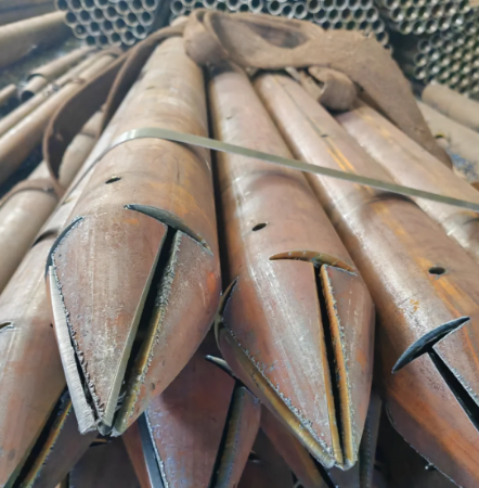 船营出尖打孔加工无缝注浆钢花管注浆管厂家